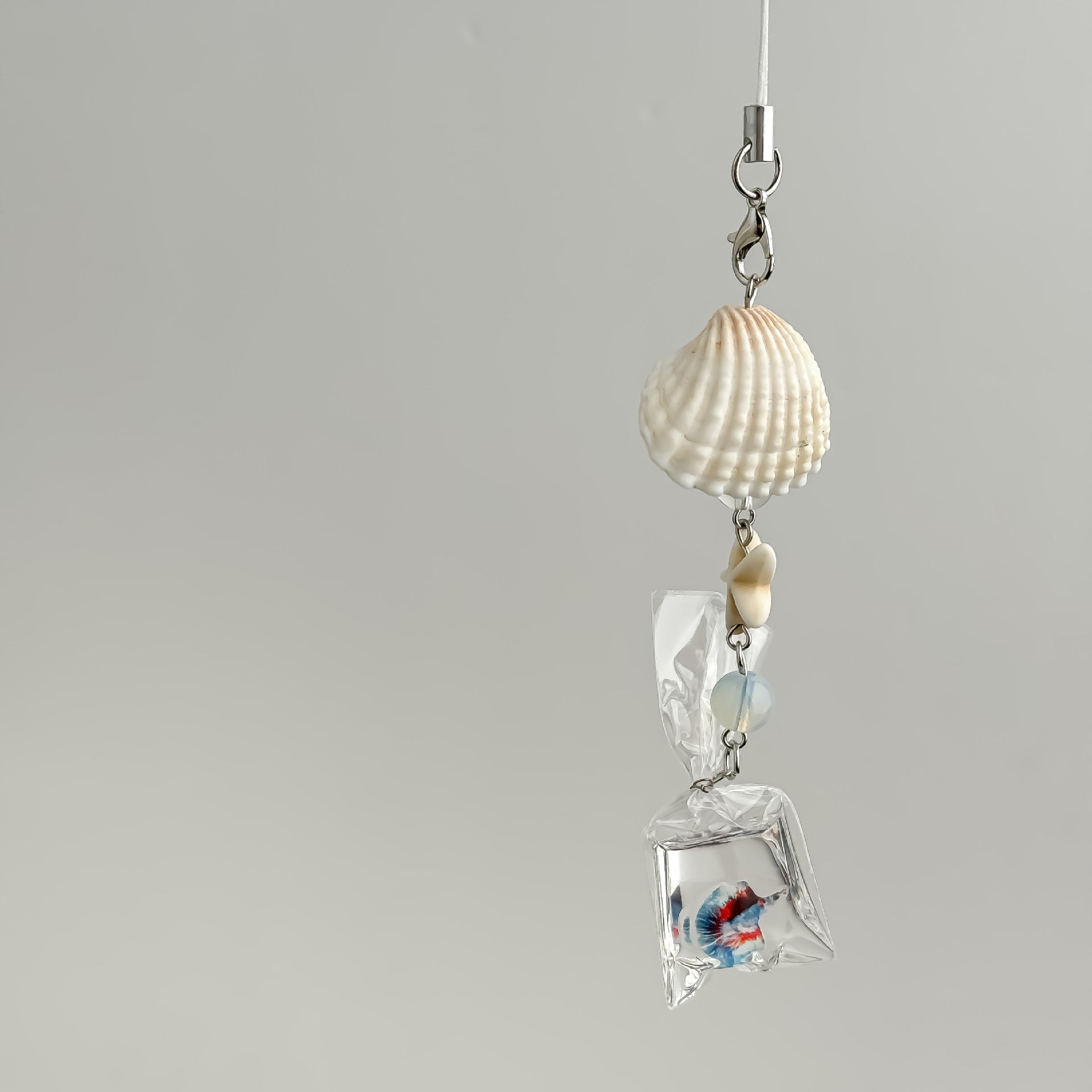 Wholesale Dot Color Original Marine Tropical Fish Cute Shell Keychain